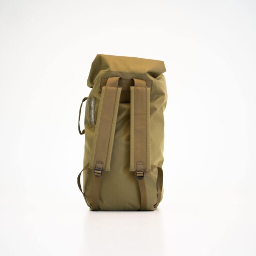 a back pack with straps and a pocket.