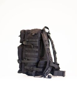 a back pack with straps on a white background.