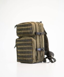 a large backpack with straps on it.