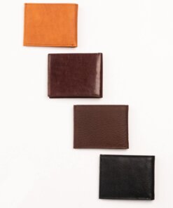 four different colors of leather on a white background.