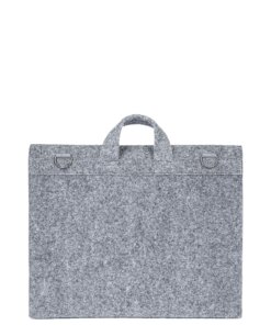 a gray bag with handles on a white background.