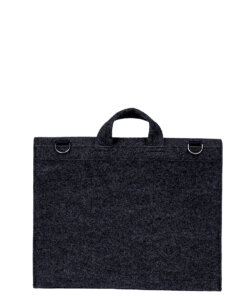 a black bag with handles on a white background.