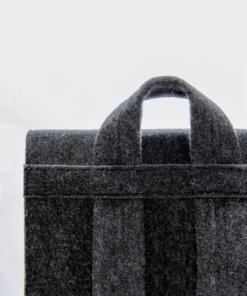 a suit case with a handle is shown.