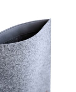 a close up of a gray felt material.