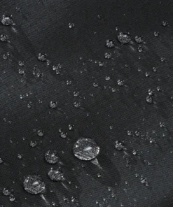 water drops on a black cloth with a black background.