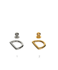 a pair of gold and silver rings.