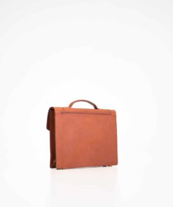 A Briefcase No. 21 - Cognac sitting on a white background.