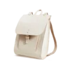 A white Great Rucksack - Cookie with a leather strap.